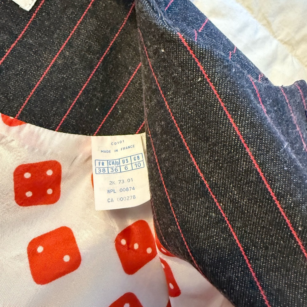 Patrick Kelly Striped Blazer with Dice Details - Picture 4 of 4